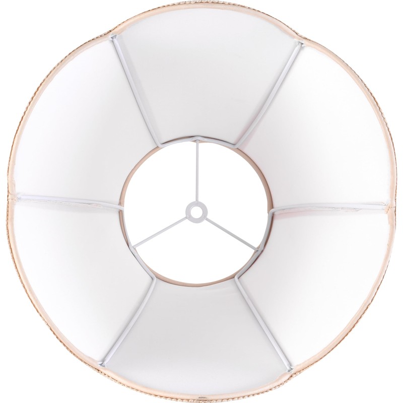 GO&SO 6x13x10.6" Barrel Lamp Shades (Spider) Yellowish Beige Scalloped Lamp