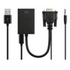 APICH Convertidor Vga A Hdmi Video + Audio, Adaptador Vga