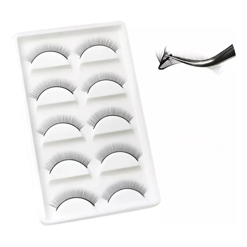 Pestañas De Práctica Extensiones Maquillaje Lashista 3pz Color Negro