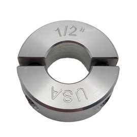 Coastal Shaft Collars - 0.50" Bore Diameter - Clamping Two Piece Shaft Collar - 2024 Aluminum (2 Pack)