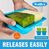 Walfos 1-Cup Silicone Freezer Molds with Lid, 4 Packs Soup