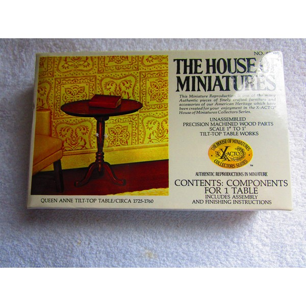 The House Of Miniatures - Queen Anne Tilt-Top Table /