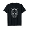 Japanese Hannya Mask - Black and White T-Shirt