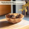 Wooden Bowl for Kitchen Counter, Decorative Fruit Bowl, Teak Wood