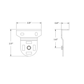 Rollease Skyline Roller Shade Brackets 1-1/2" White, SLB660