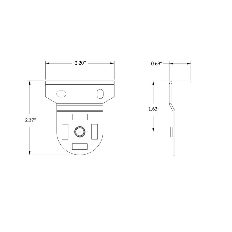 Rollease Skyline Roller Shade Brackets 1-1/2" White, SLB660