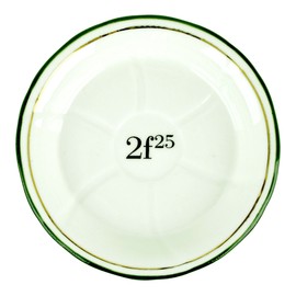 Porcelain French Absinthe Coaster/Saucer, 2f25, Green/Gold