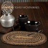 VHC Brands Country Espresso Table Placemat Brown Black Tan Jute