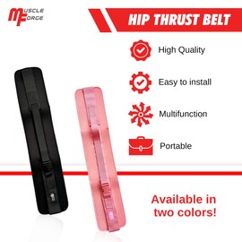 MuscleForge® Hip Thrust Belt, Weight Load Belt for Attaching Dumbbells for Hip Exercise, Glute Bridge, Plank, Push Ups