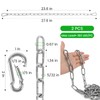 Urkupoo 2 Pack Outdoor Gate Chain Lock with 4 Carabiners,