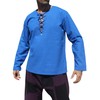 Svenine Medieval Serf Groundsman - Camisa renacentista para hombre, cuello