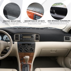 Biifoxee Dash Cover Fit for 2003 2004 2005 2006 2007 2008 Toyota Corolla Dashboard Cover Dashcover Dash Mat Protector Carpet Pad
