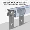Trolley Assembly,2 Wheel Trolley Rollers for Use with 1-5/8" Wide