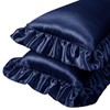 Entisn Ruffle Satin Toddler Pillowcase Set of 2, 13 x