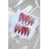 Cherry Pink Glow Handmade Nail Tips - Square / 체리