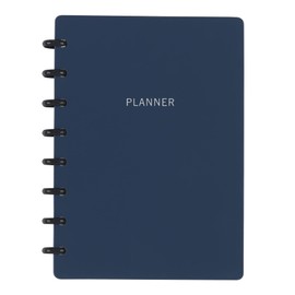 TUL® Discbound Monthly Planner Starter Set, Undated, Junior Size, Soft-Touch Cover, Navy