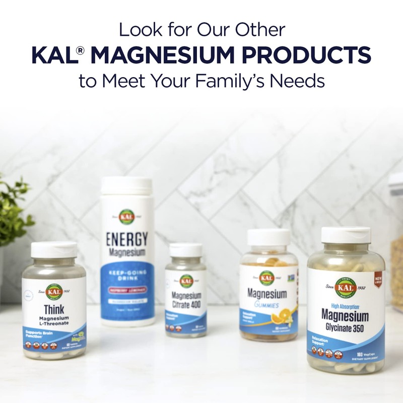 KAL Stress B Mag Glycinate, B Complex Vitamins Plus Magnesium,