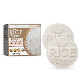 100g Haar Shampoo Bar, Reiswasser Shampoo Bars für Haarwachstum & Stärkung, Haarausfall Anti Schuppen, Shampoo Seife für Haarwachstum, Nährend, Volumenstärkend und Stärkend 2PCS soap (1)