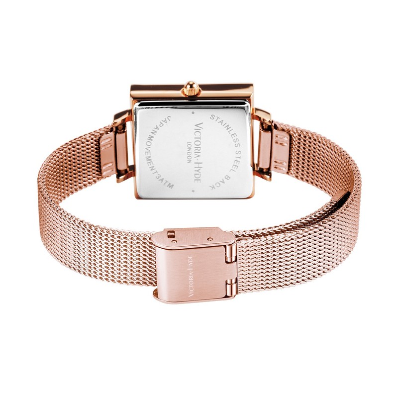 VICTORIA HYDE Women Watches Analog Quartz 3D Bow Pattern Square