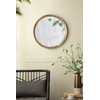 Udorich Stylish Transitional Decor Mango Wood Wall Mirror, Natural Frame