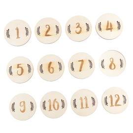 Pcs Birth Announcement Sign Baby Monthly Cards Gender Neutral Baby Monthly Milestone Baby Announcement Infant Remembrance Blanket Wooden Round Newborn