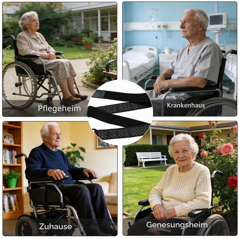 QIUMING Wheelchair Thigh Leg Support Straps for Wheelchair