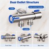 Stainless Steel Dual Outlet Angle Valve – 1 Inlet 2