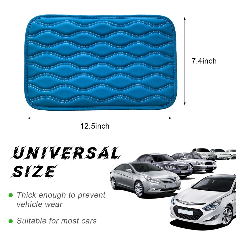 Ohleats Car Center Console Pad, Waterproof PU Leather Auto Armrest