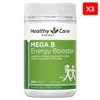 Healthy Care Mega Vitamin B Energy Booster 200 Tablets x 3 / 헬씨케어 메가 비타민B 에너지 부스터 200정 X3개