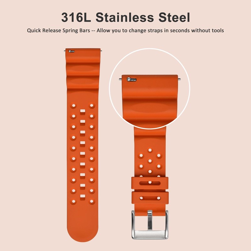 WOCCI 21mm Quick Release Spring Bars, Pins for 21mm Watch