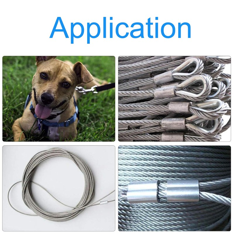 QZOOVNJ 3/64"(1.2mm) Aluminum Crimping Loop Sleeve, Wire Rope Stop Sleeve,