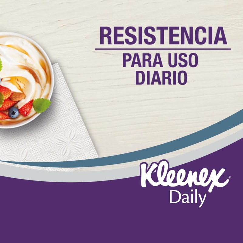 Kleenex Daily Servilleta, Paquete con 180 piezas de hoja sencilla