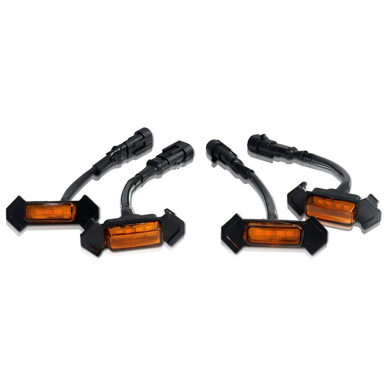 GTINTHEBOX 4pcs Amber Lens Grill Lights Amber LED for 2016