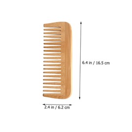 Healeved 2pcs Natural Wood Comb Wide Tooth Static Hair Detangler Portable Scalp Massage for Women