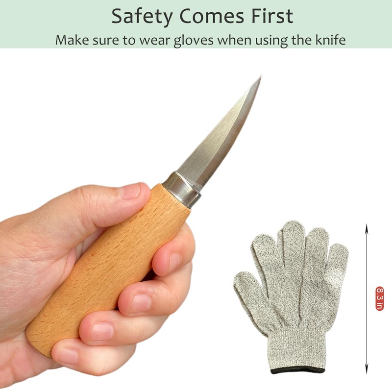 Msamiagfn Wood Carving Kit for Beginners, Essential Wood Whittling Kit