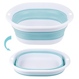 Yzpklhw Foldable Sink, 2.7 L Foldable Washing Bowl, Portable Folding Bowl, Foldable Bowl Camping, Folding Washing Tub, Space Saving Washing Bowl for Camping, Kitchen, Home (Blue)