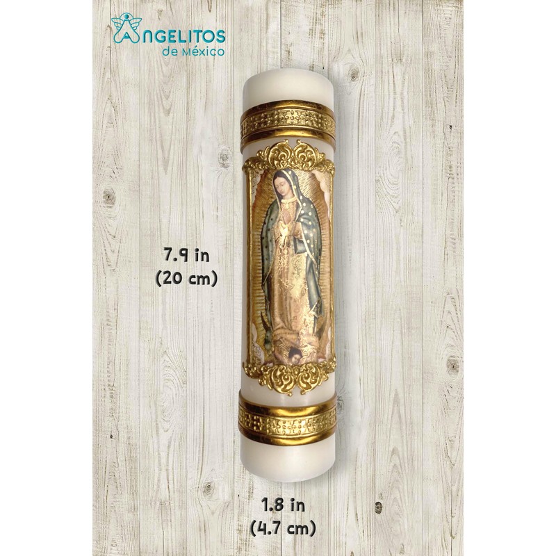 Angelitos de Mexico Virgen de Guadalupe Candle Prayer Our Lady