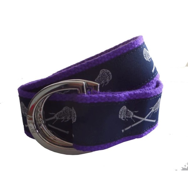 Navy Lacrosse D-Ring Belt Brass D-Ring 30 Khaki