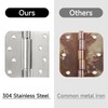 3 Pack Self Closing Door Hinges, 4 Inch Spring Loaded