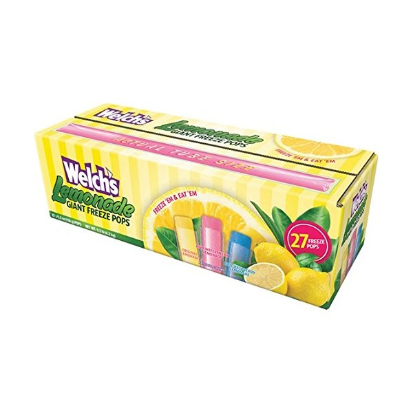 Welch's Lemonade Giant Freezer Pops (Pack of 27 5.5oz pops)