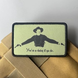 Funny Double Shot Killer Morale Patch with Hook and Loop for Tactical Badge