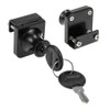 No Drill Glass Lock 2 Sets Black, for 0.2-0.3 inch