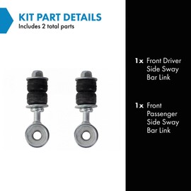 TRQ Front Sway Bar Stabilizer Link Set Compatible with 2014-2023 Ram ProMaster 1500 ProMaster 2500 ProMaster 3500