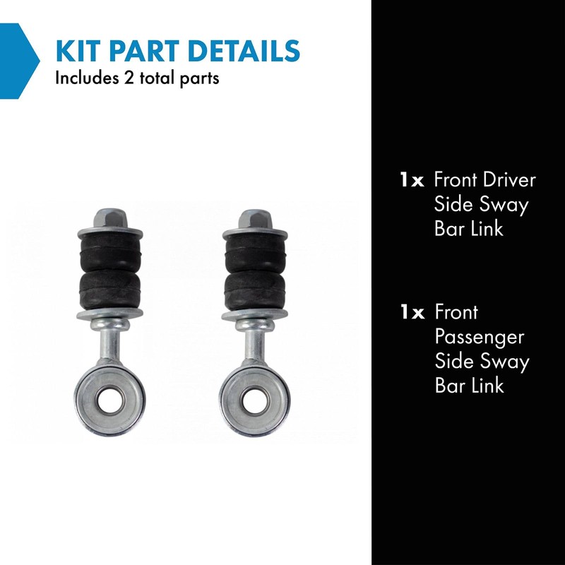 TRQ Front Sway Bar Stabilizer Link Set Compatible with 2014-2023