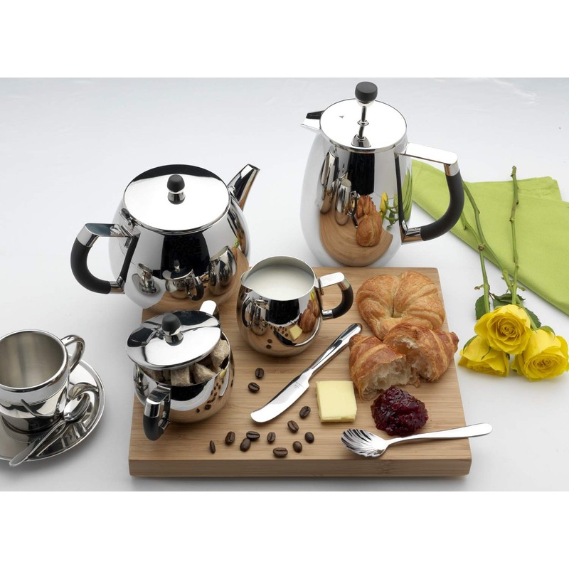 Grunwerg Café Stål Grandeur Double Wall Teapot with Strainer Insert