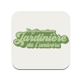 Untersetzer aus Kork – zertifiziert "Best Gardenier of the Universum" Garten Passion Gemüse Gemüsegarten – 6 Stück (95 x 95 mm)