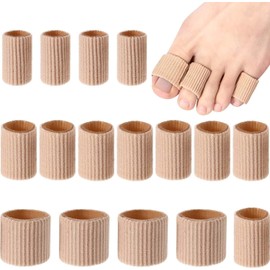 Blulu 16 Pcs Toe Cushion Tube Sleeves Soft Gel Corn Pad Protectors for Cushions