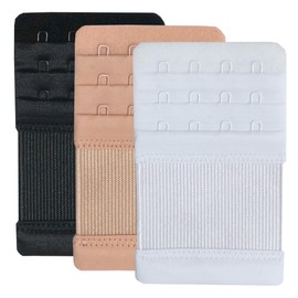 Magicmode Bra Extenders 4 Hooks 1/2 inch Spacing, Elastic Stretchy Bra Extensions Strap Comfortable 3pcs-Pack