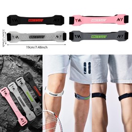 QINGZY Pack of 4 Patella Tendon Brace Adjustable Patella Knee Support for Women, Men & Teenagers, Knee Support for Sports, Jumpers Knee, Tendonitis, Osteoarthritis