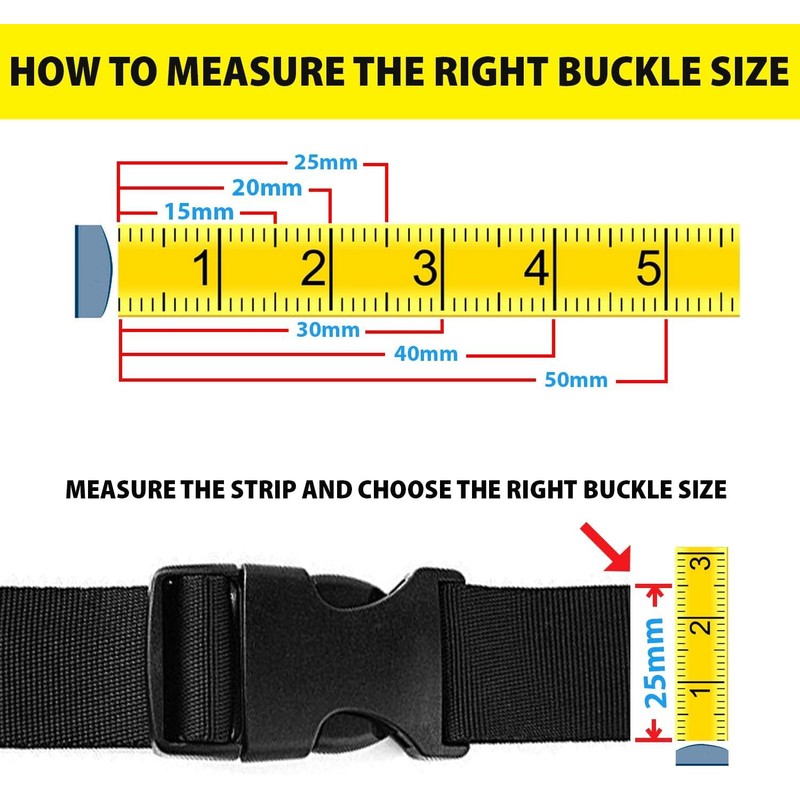 BOB-KRAFT - 1 x 40 mm buckle buckle, plastic click
